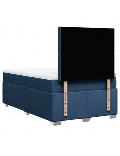 Giroletto a Molle con Materasso Blu 120x200 cm in Tessuto