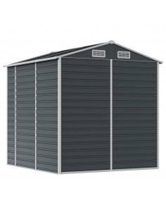 Capanno da Giardino Antracite 191x215x198cm in Acciaio Zincato 2