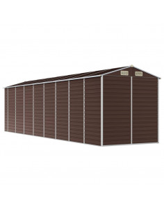 Capanno da Giardino Marrone 191x725x198 cm in Acciaio Zincato 2