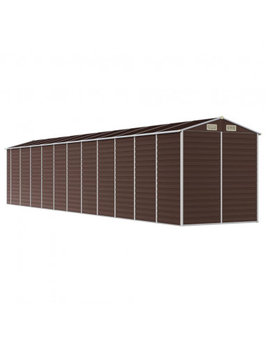 Capanno da Giardino Marrone 191x980x198 cm in Acciaio Zincato