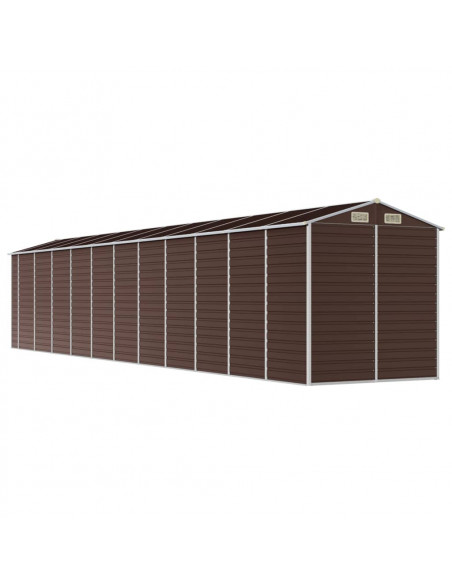 Capanno da Giardino Marrone 191x980x198 cm in Acciaio Zincato