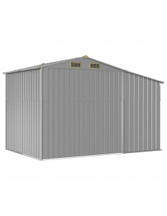 Capanno da Giardino Grigio 277x192,5x179 cm in Acciaio Zincato 2