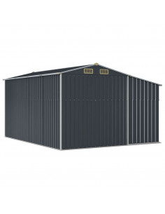 Capanno da Giardino Antracite 277x365,5x179 cm Acciaio Zincato 2