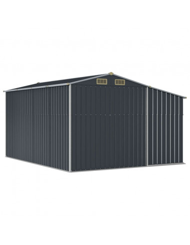 Capanno da Giardino Antracite 277x365,5x179 cm Acciaio Zincato