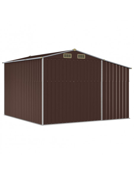 Capanno da Giardino Marrone 277x279x179 cm in Acciaio Zincato