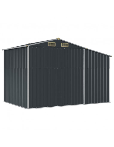 Capanno da Giardino Antracite 277x192,5x179 in Acciaio Zincato