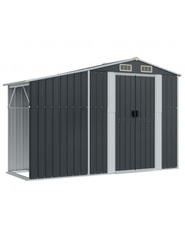 Capanno da Giardino Antracite 277x192,5x179 in Acciaio Zincato