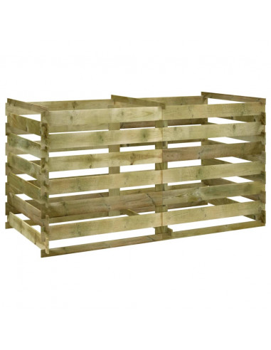 Compostiera a Stecche Pino Impregnato 180x90x90 cm