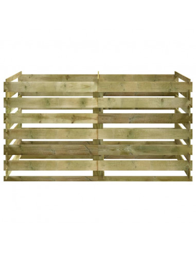 Compostiera a Stecche Pino Impregnato 180x90x90 cm