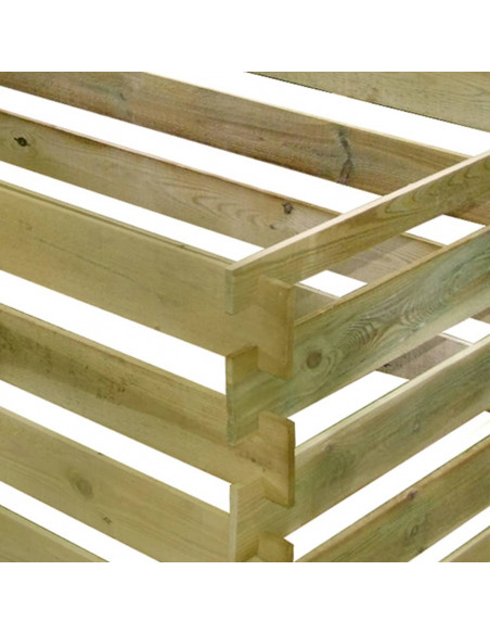 Compostiera a Stecche Pino Impregnato 180x90x90 cm