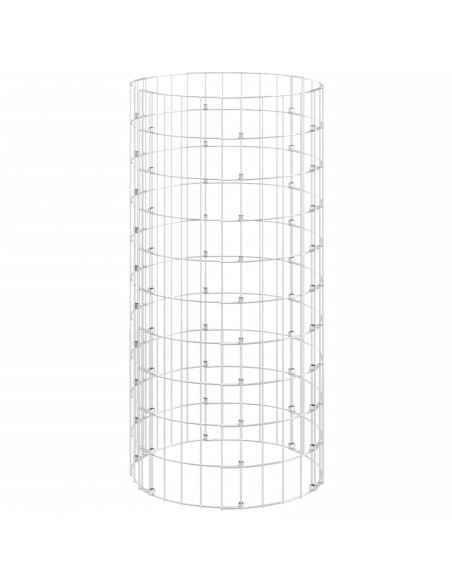 Compostiera da Giardino Ø50x100 cm in Acciaio Zincato