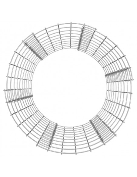 Compostiera da Giardino Ø50x100 cm in Acciaio Zincato