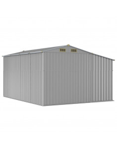 Capanno da Giardino Grigio 277x365,5x179 cm in Acciaio Zincato 2