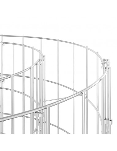 Compostiera da Giardino Ø50x100 cm in Acciaio Zincato