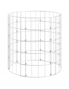 Compostiera da Giardino Ø50x50 cm in Acciaio Zincato 2