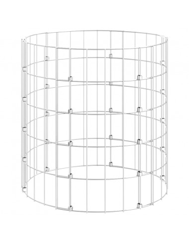 Compostiera da Giardino Ø50x50 cm in Acciaio Zincato