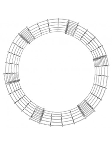 Compostiera da Giardino Ø50x50 cm in Acciaio Zincato