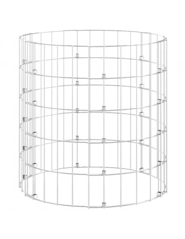 Compostiera da Giardino Ø50x50 cm in Acciaio Zincato