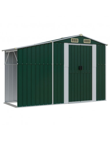 Capanno da Giardino Verde 277x279x179 cm in Acciaio Zincato