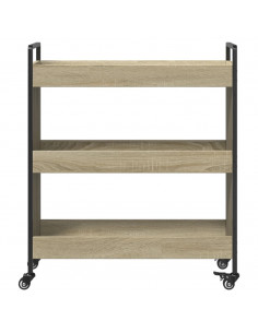 Carrello da Cucina Rovere Sonoma 70x30x82 cm Legno Multistrato 2