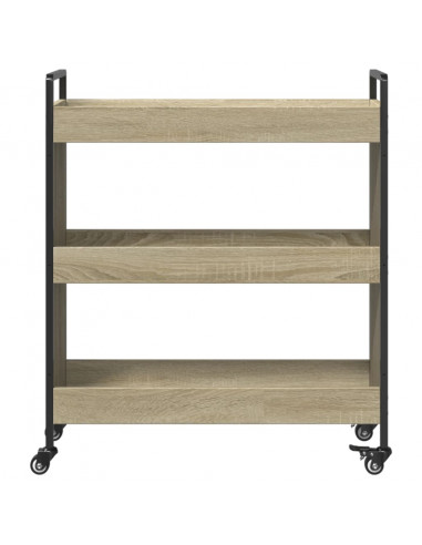 Carrello da Cucina Rovere Sonoma 70x30x82 cm Legno Multistrato