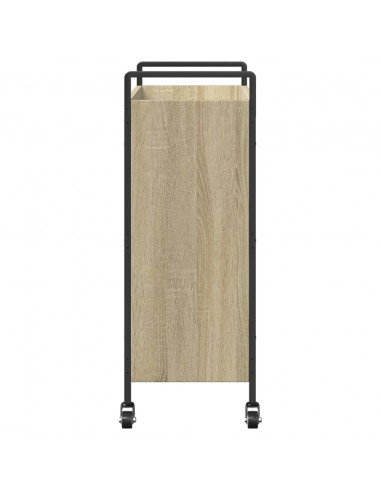 Carrello da Cucina Rovere Sonoma 70x30x82 cm Legno Multistrato
