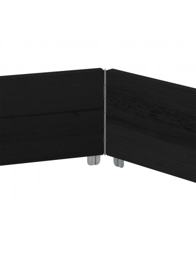 Fioriera Rialzata Esagonale Nera 160x160cm Legno di Pino