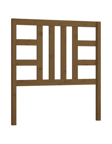 Testiera per Letto Miele 96x4x100 cm in Legno Massello di Pino