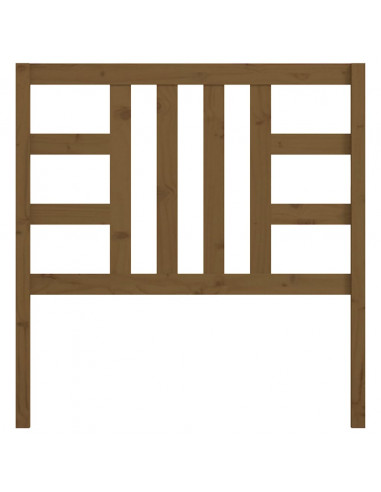 Testiera per Letto Miele 96x4x100 cm in Legno Massello di Pino