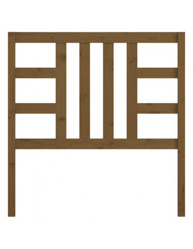 Testiera per Letto Miele 106x4x100 cm in Legno Massello di Pino