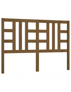 Testiera per Letto Marrone Miele 146x4x100 cm in Pino Massello 2