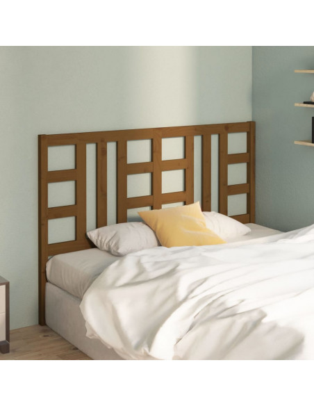 Testiera per Letto Marrone Miele 146x4x100 cm in Pino Massello