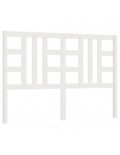 Testiera per Letto Bianca 156x4x100 cm Legno Massello di Pino 2