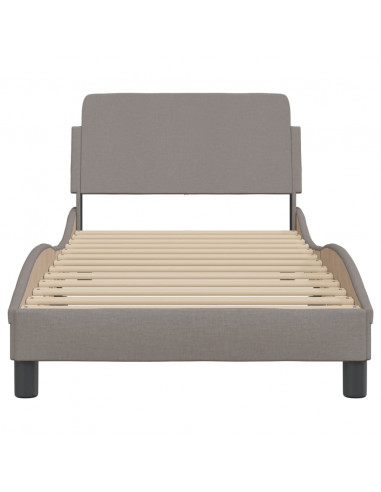 Giroletto con Testiera Tortora 90x200 cm in Tessuto