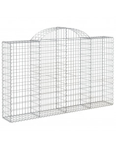 Cesto Gabbione ad Arco 200x30x120/140 cm Ferro Zincato 2