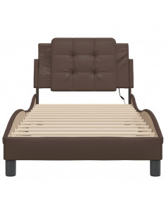 Giroletto con Luci LED Marrone 90x200 cm in Similpelle 2