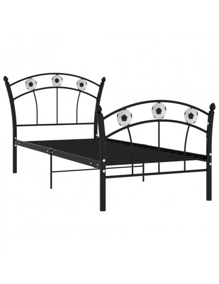 Giroletto con Motivo Calcio in Metallo Nero 90x200 cm