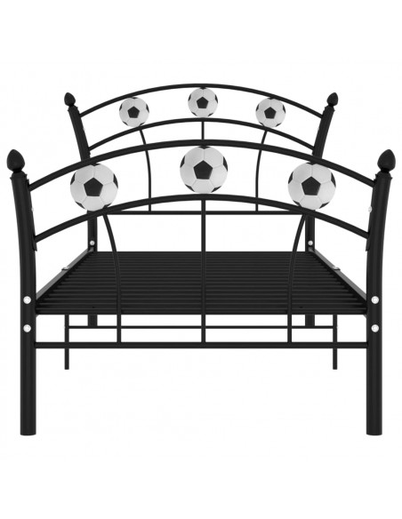 Giroletto con Motivo Calcio in Metallo Nero 90x200 cm