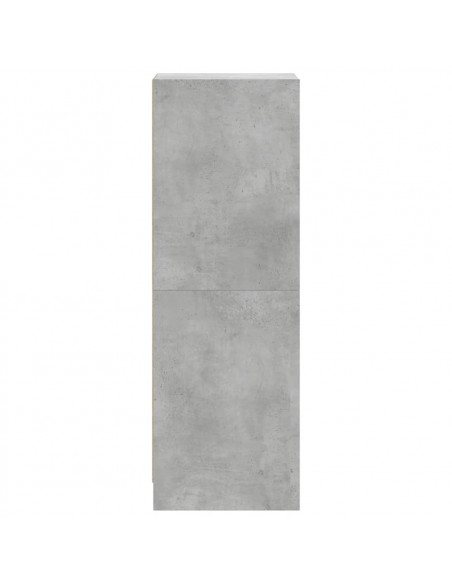 Credenza con Ante in Vetro Grigio Cemento 35x37x109 cm