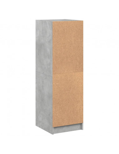 Credenza con Ante in Vetro Grigio Cemento 35x37x109 cm