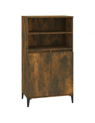 Credenza Rovere Fumo 60x36x110 cm in Legno Multistrato