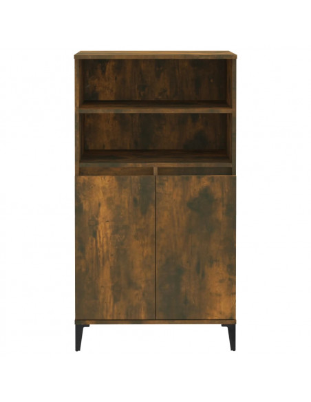 Credenza Rovere Fumo 60x36x110 cm in Legno Multistrato