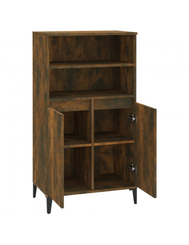 Credenza Rovere Fumo 60x36x110 cm in Legno Multistrato