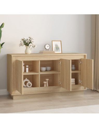 Credenza Rovere Sonoma 102x35x55 cm in Legno Multistrato