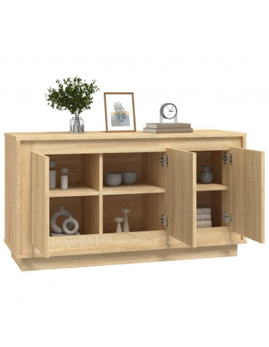 Credenza Rovere Sonoma 102x35x55 cm in Legno Multistrato
