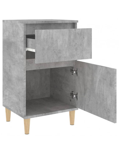 Comodino Grigio Cemento 40x35x70 cm