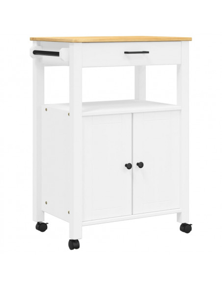 Carrello da Cucina MONZA 60x40x90 cm in Legno Massello di Pino