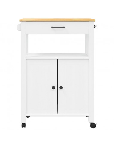 Carrello da Cucina MONZA 60x40x90 cm in Legno Massello di Pino