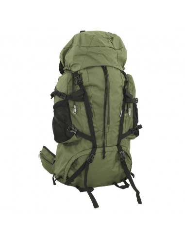 Zaino da Trekking Verde Militare 80 L in Tessuto Oxford