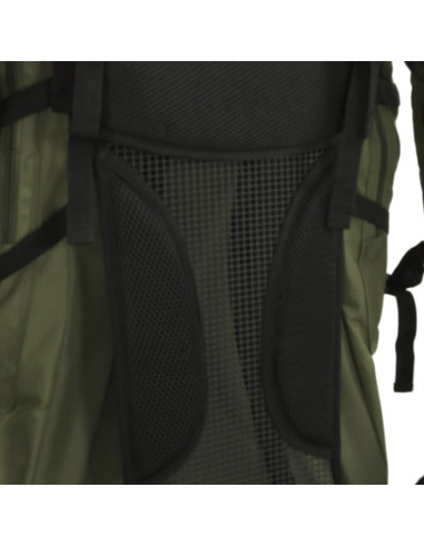 Zaino da Trekking Verde Militare 80 L in Tessuto Oxford